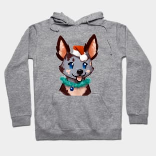 Cute Australian Cattle Dog Drawing Hoodie